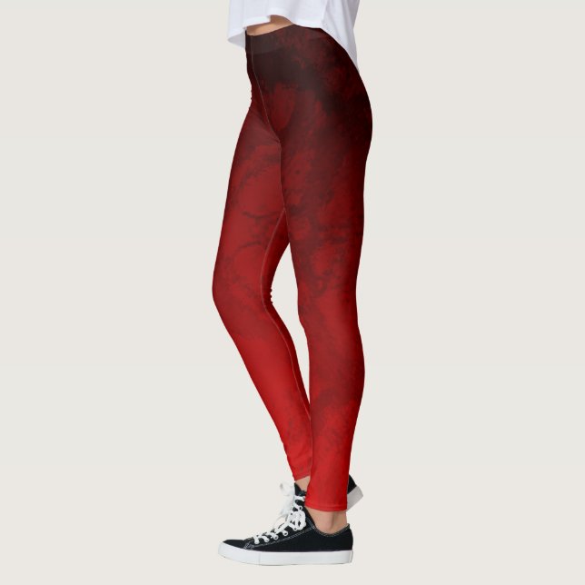 Ruby Red from Black Slimming Holiday Design Leggings (Left)