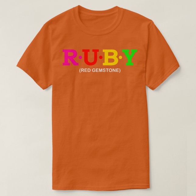Ruby Red Gemstone  1 T-Shirt (Design Front)