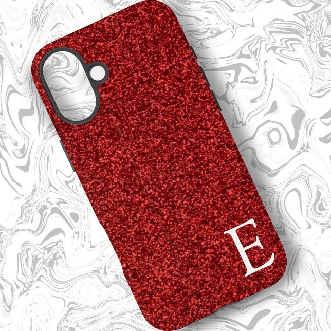 Ruby Red Girly Printed Glitter Stylish and Cute  Case-Mate iPhone Case (Creator Uploaded)
