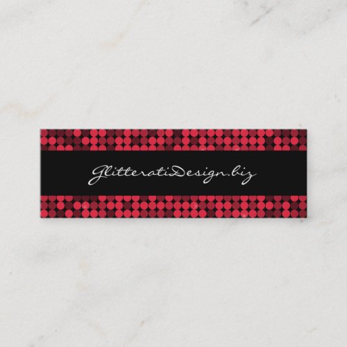 Ruby Red Glam Skinny Bizcard Business Card
