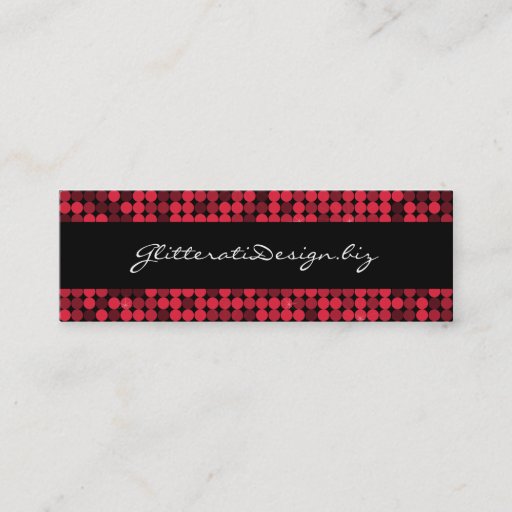 Customizable Ruby Red Glam Skinny Bizcard Business Card