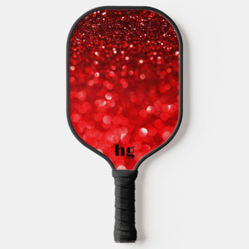 Ruby_red glitter texture image pickleball paddle