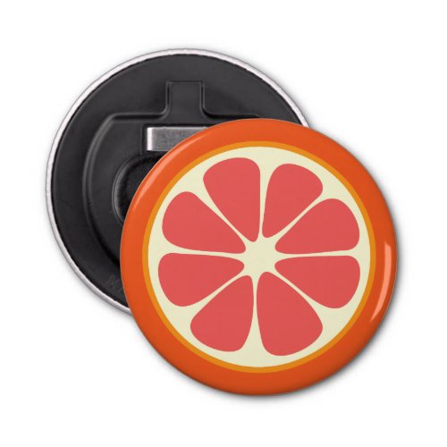 Ruby Red Grapefruit Juicy Sweet Citrus Fruit Slice Bottle Opener