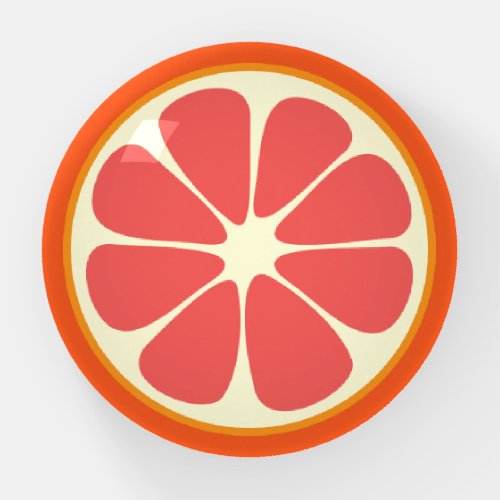 Ruby Red Grapefruit Slice Citrus Fruit Foodie Paperweight