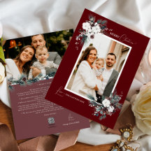 Ruby Red Greenery Vintage Christmas Two Photo