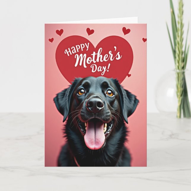 Ruby Red Heart Mothers Day Card (Front)