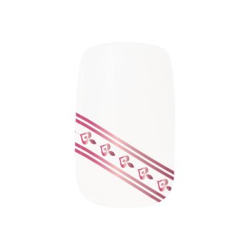 Ruby Red Hearts & Lines - Minx Nails Minx Nail Art by LilithDeAnu at Zazzle