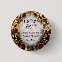 Ruby Red Jeweled 40th Wedding Anniversary