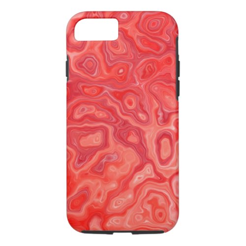 Ruby Red Marble Molten Lava Pattern iPhone 87 Case
