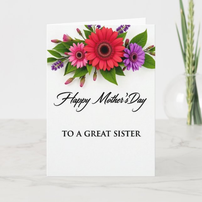 Ruby Red Mothers Day Bloom Card (Front)