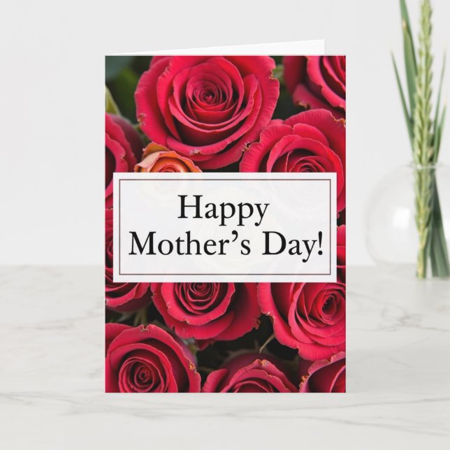 Ruby Red Mothers Day Card (Front)