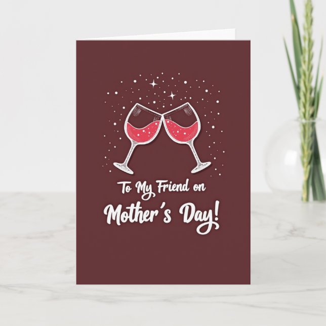 Ruby Red Mothers Day Friend Card (Front)