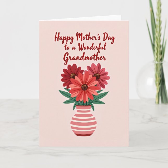 Ruby Red Mothers Day Wish Card (Front)
