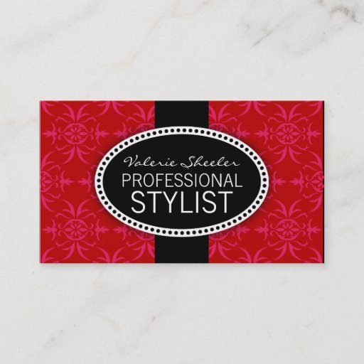 Customizable Ruby Red Orlee Business Card