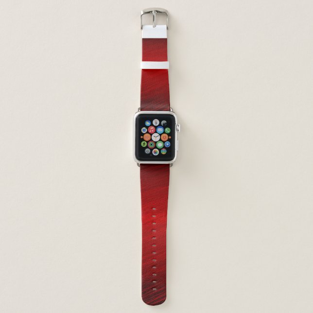 Ruby red paper business shiny apple watch band (Front)