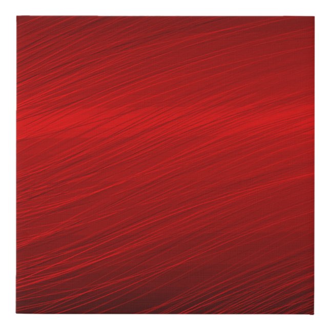 Ruby red paper business shiny faux canvas print (Front)