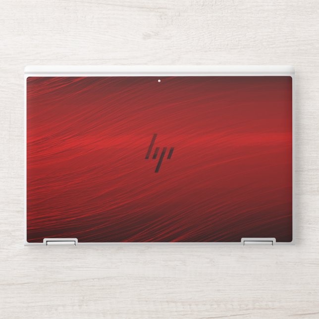 Ruby Red Paper Business Shiny HP Laptop Skin (Front)