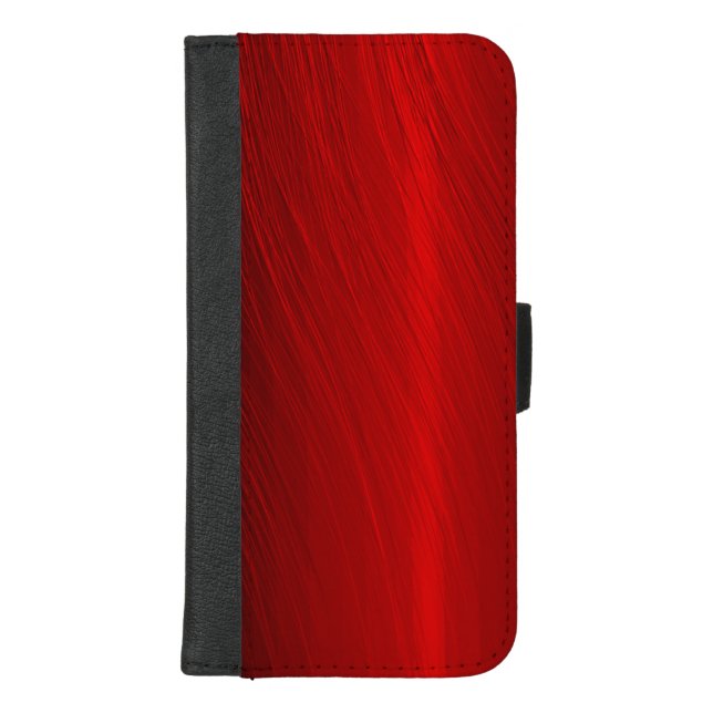Ruby Red Paper Business Shiny iPhone Wallet Case (Front)