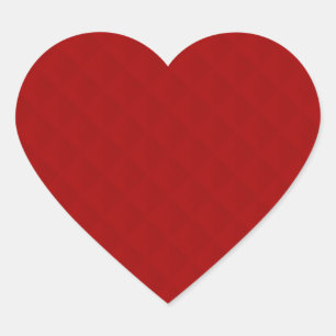 Ruby Red Quilted Leather Heart Sticker