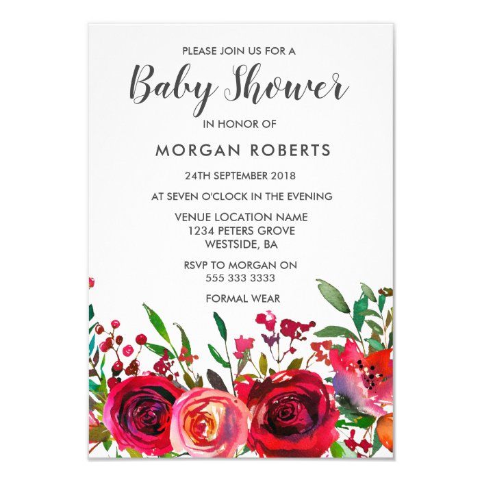 red rose baby shower