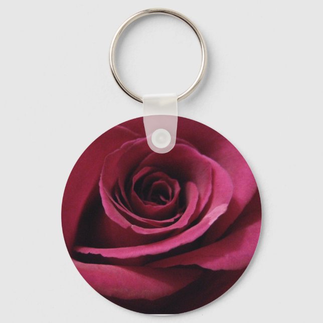 Ruby Red Rose Keychain (Front)