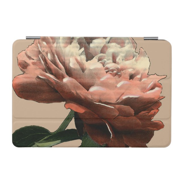 Ruby Red Rose with White Accents iPad Mini Cover (Horizontal)