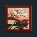 Ruby Red Rose with White Accents Keepsake Box<br><div class="desc">A Chariklia Zarris original,  this ruby red rose stretches toward a light illuminating its petals. Is it the sun shining on the rose,  or an artificial light? A great piece with which to start your art collection!</div>