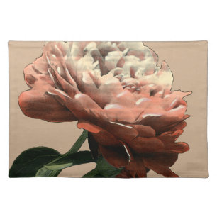 Ruby Red Rose with White Accents Placemat