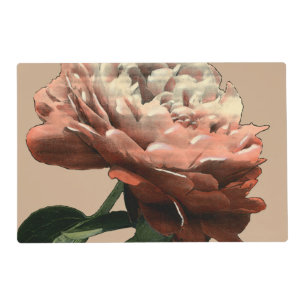 Ruby Red Rose with White Accents Placemat