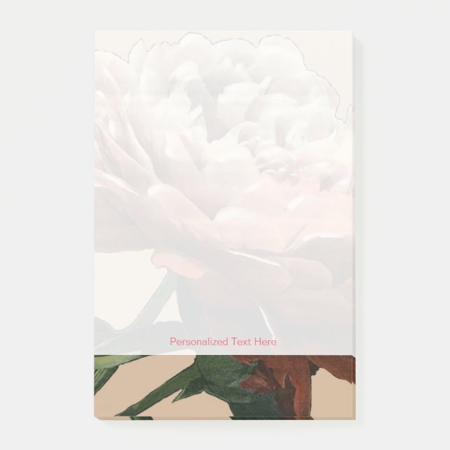 Ruby Red Rose with White Accents Post-it Notes (Front)