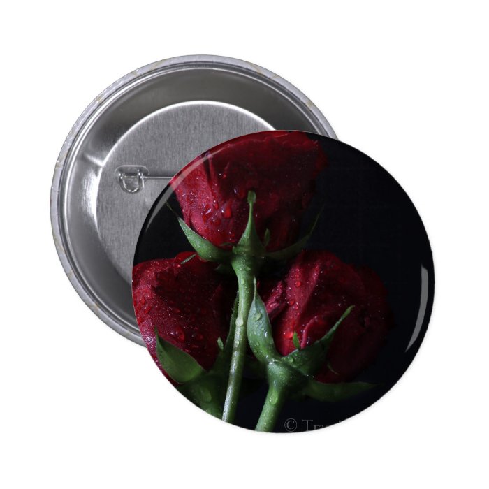 Ruby Red Roses Buttons