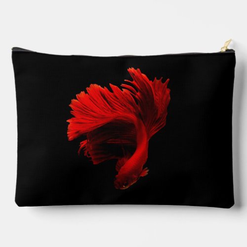 Ruby Red Siamese Fighting Fish Accessory Pouch