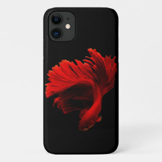 Ruby Red Siamese Fighting Fish iPhone 11 Case