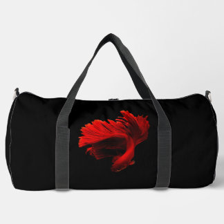 Ruby Red Siamese Fighting Fish Duffle Bag
