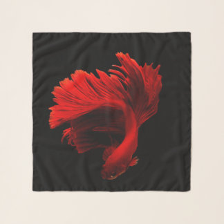 Ruby Red Siamese Fighting Fish Scarf