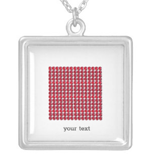 Ruby Red Silver Plated Necklace