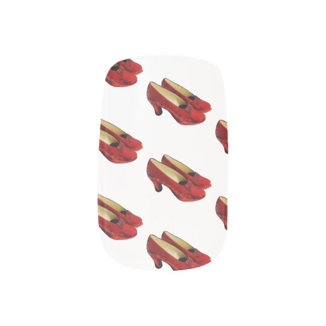Ruby Red Slippers Shoes Nail Art Decals! (Left Thumb)
