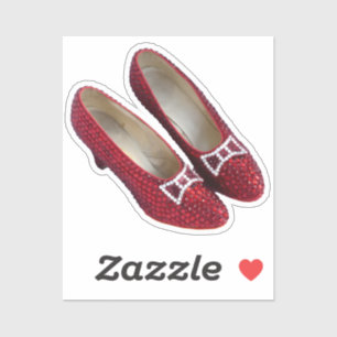 Ruby Red Slippers Shoes Wicked Vinyl Sticker! Sticker