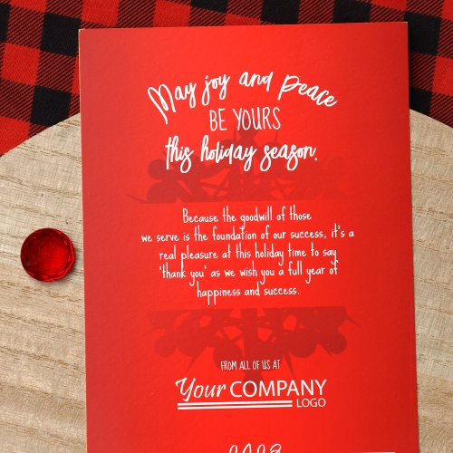 Ruby Red Snowflake Company Christmas Card