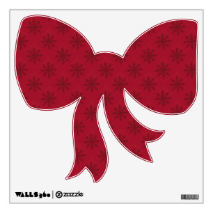 Ruby Red Snowflake Pattern Wall Decal