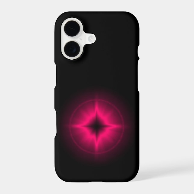 Ruby Red Star on black Case-Mate iPhone Case (Back)