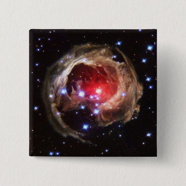 Ruby Red Supergiant Star Dust Button (Front)