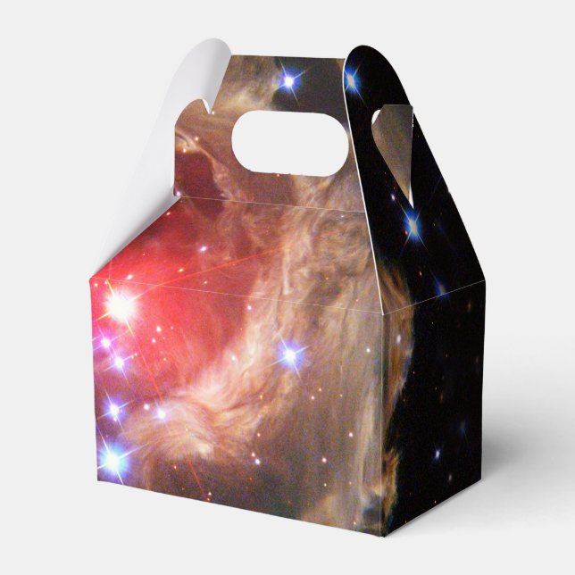 Ruby Red Supergiant Star Dust Favor Boxes (Front Side)