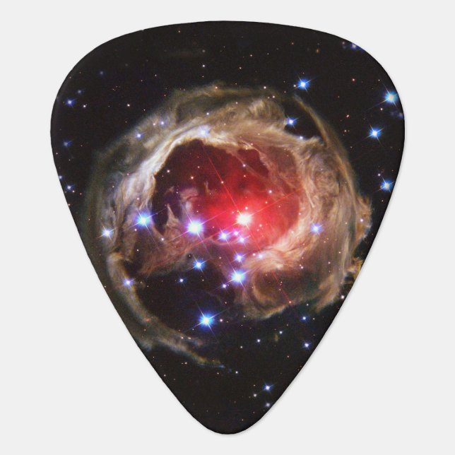 Ruby Red Supergiant Star Dust Guitar Pick (Front)