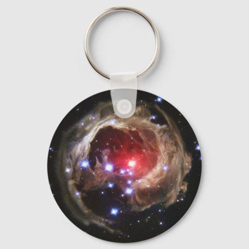 Ruby Red Supergiant Star Dust Keychain