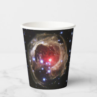 Ruby Red Supergiant Star Dust Paper Cups