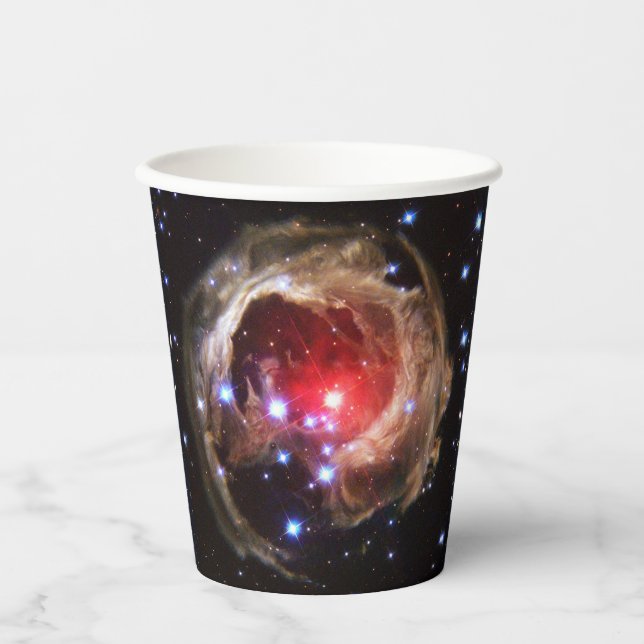 Ruby Red Supergiant Star Dust Paper Cups (Front)