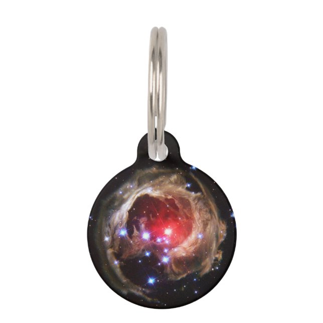 Ruby Red Supergiant Star Dust Pet ID Tag (Front)