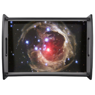 Ruby Red Supergiant Star Dust Serving Tray
