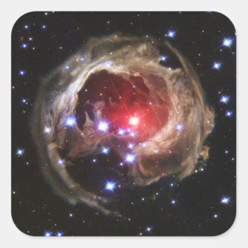 Ruby Red Supergiant Star Dust Square Sticker